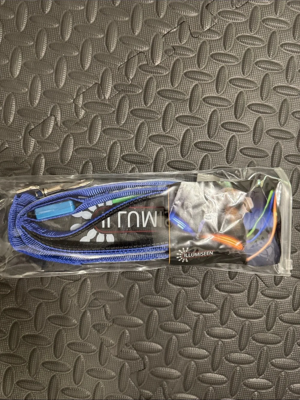 Rechargeable LED Dog Leash - Blue High-Visibility
